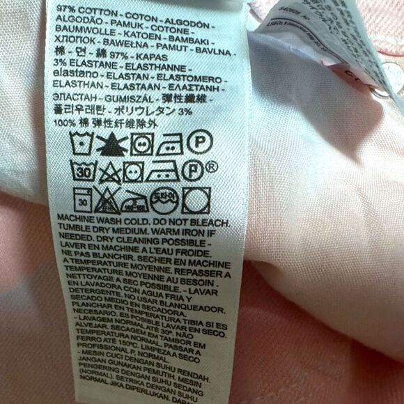 Levi’s Pink Purple Tie Dye 721 High Rise Skinny Ankle Jeans Size 20W - Picture 12 of 13